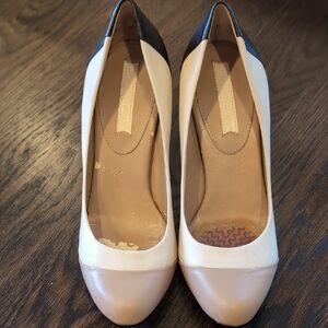 Banana Republic Cream and Black Heels